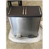 Image 1 : NEW STEP N SORT 70L 2 BIN STAINLESS GARBAGE CAN