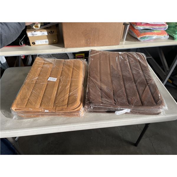 6 NEW SOFT MEMORY FOAM BATH MATTS, 3 ARE 19 X 31, 3 ARE 23 X 35
