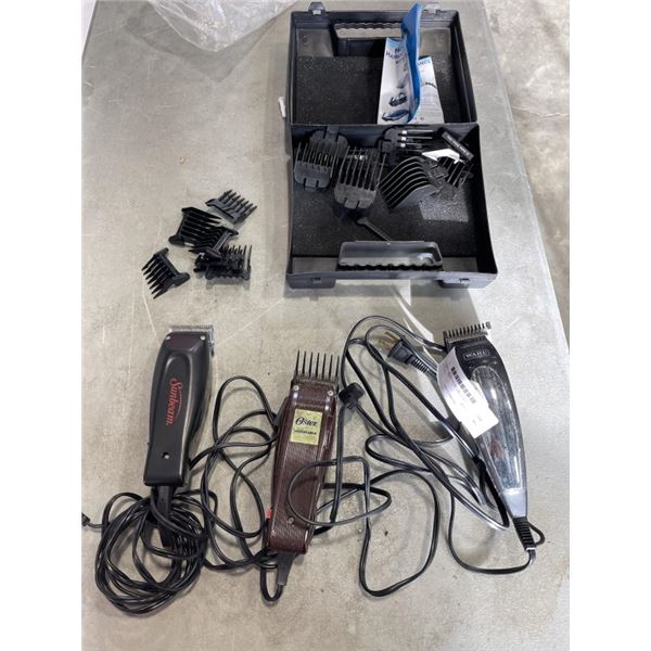 WALL HAIR TRIMMER SET, WITH OSTER CLIPPERS AND SUNBEAM CLIPPERS