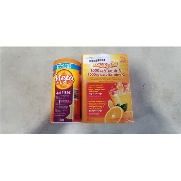 CASE OF EMERGEN-C PACKS AND META-MUCIL