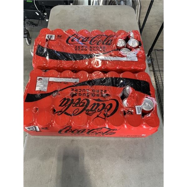 2 CASES OF COKE ZERO, 32 PACKS