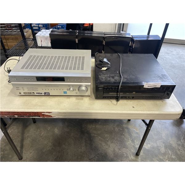 SONY AUDIO RECEIVER MODEL STR-DE698, AND SONY 5 DISC CHANGER
