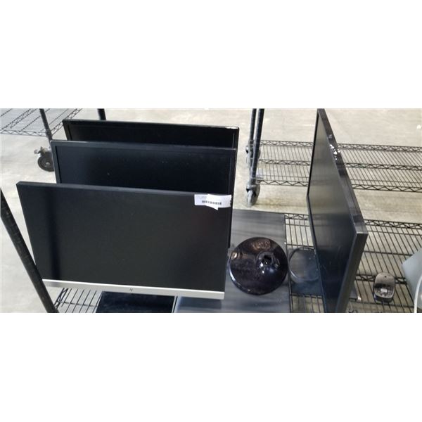 5 COMPUTER MONITORS - WORKING