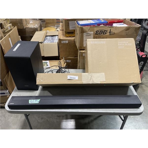 TWO DEFECTIVE SAMSUNG SOUNDBARS AND SUBS (STORE RETURNS DOESNT WORK CANT CONNECT SUB TO SOUNDBARS )