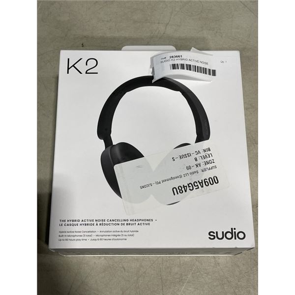 SUDIO K2 HYBRID ACTIVE NOISE CANCELLING HEADPHONES