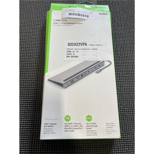 BELKIN CONNECT USB-C 11 IN 1 MULTIPORT DOCK
