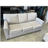 Image 2 : GREY FABRIC PULL OUT SLEEPER SOFA WITH ROLLING OTTOMAN