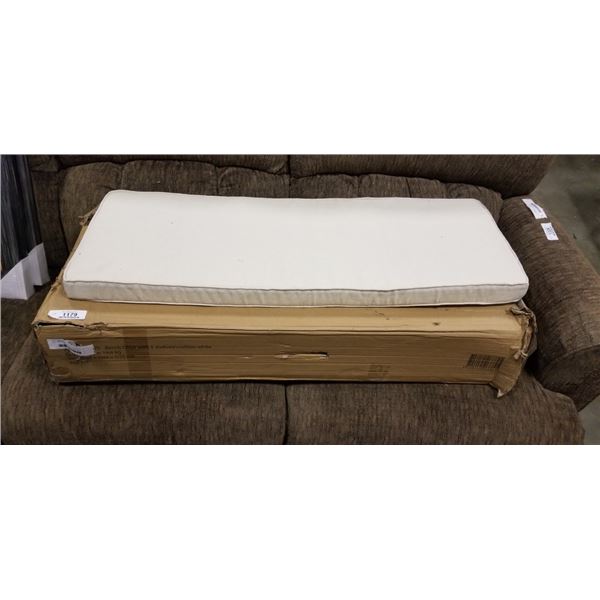 NEW ENTRY BENCH  W/ SHELVES AND CUSHION