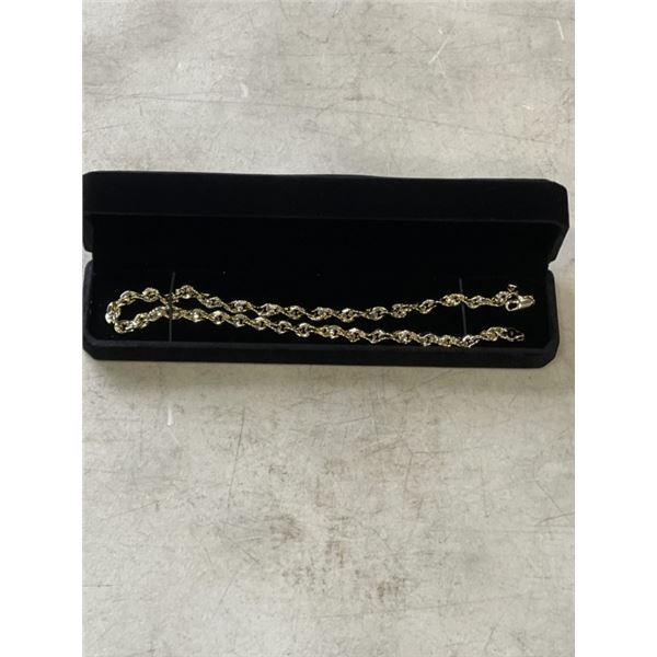 NEW 14K GOLD PLATED 5.5MM CUBAN LINK NECKLACE, 18" LONG