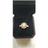 Image 2 : NEW 18K GOLD PLATED 1.0CT SIMULATED DIAMOND (CZ) LUXURY HALO RING, SIZE 7