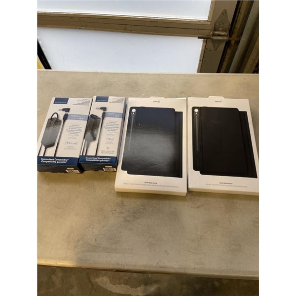 2 NEW INSIGNIA UNIVERSAL LAPTOP CHARGERS AND ELECTRONIC ACCESSORIES