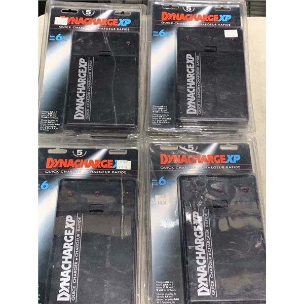 4 NEW DYNACHARGE XP BATTERY CHARGERS