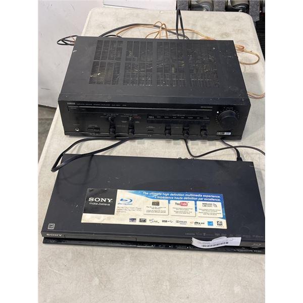 YAMAHA STEREO AMPLIFIER AVC-30U AND SONY BLU RAY PLAYER