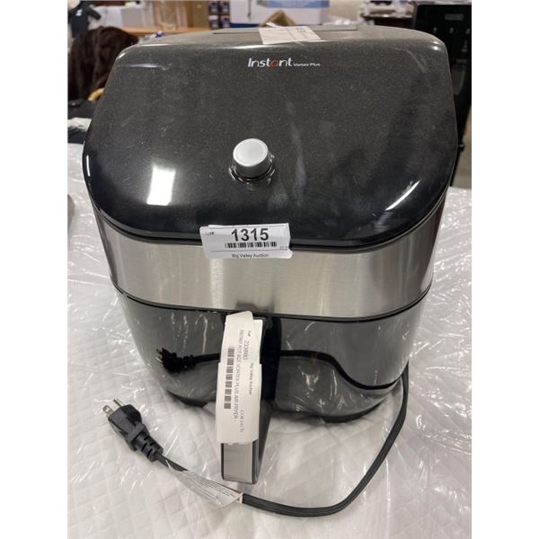 AS NEW INSTANT POT 6QT VORTEX PLUS AIR FRYER - TESTED WORKING, RETAIL $189