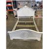 Image 1 : WHITE DOUBLE SIZE ORNATE BEDFRAME