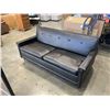 Image 1 : MCM BLACK LEATHER PULL OUT SLEEPER SOFA