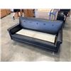 Image 4 : MCM BLACK LEATHER PULL OUT SLEEPER SOFA