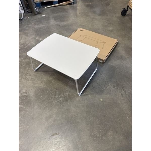 NEW SAIJI FOLDING MULTIFUNCTION LAP DESK / TRAY, WHITE / GREY