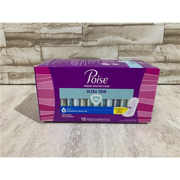 Poise Fresh Protection Ultra Thin 18 Pads 4 Moderate