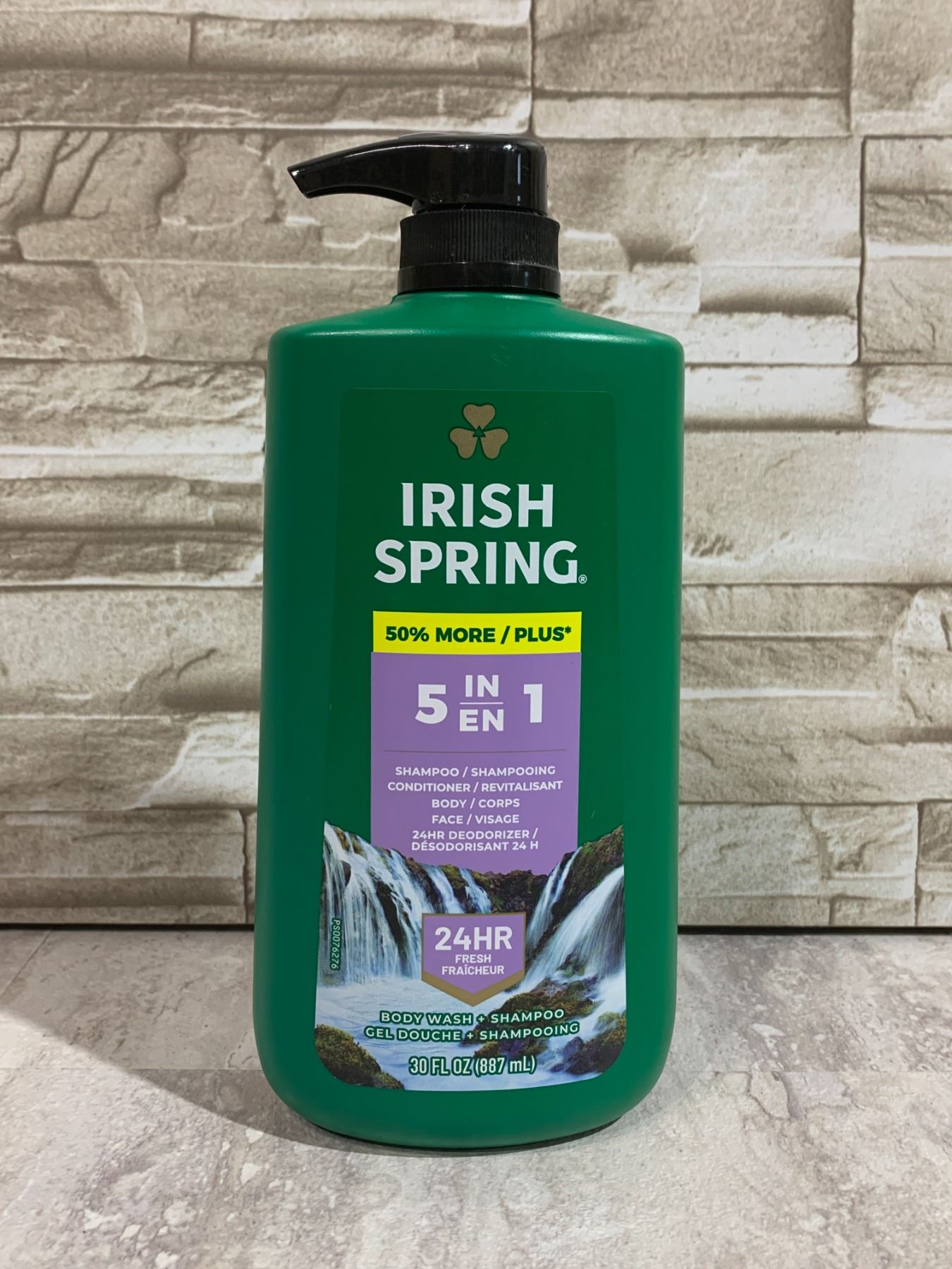 Irish Spring 5 Question 1 Bottle of Irish Spring 5 in 1 Shampoo - Conditioner - Body Face - 30FL OZ