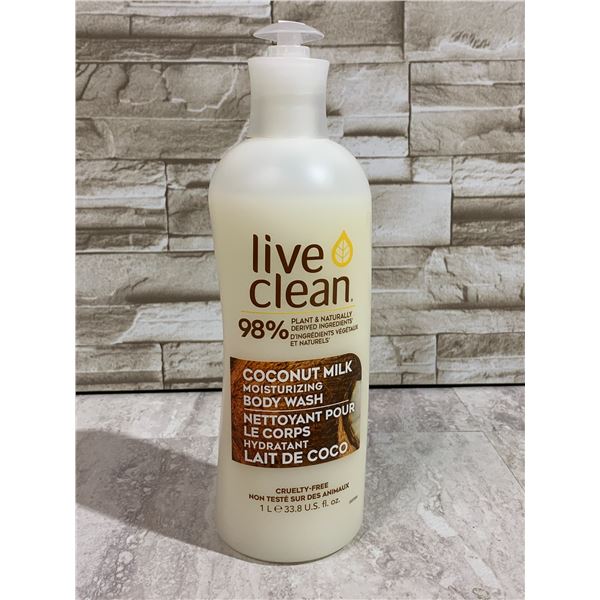 Live Clean Coconut Milk Moisturizing Body Wash - 1L