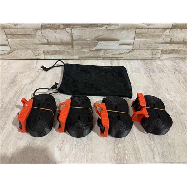 Set of 4 Tie Down / Lashing Straps for Canoe