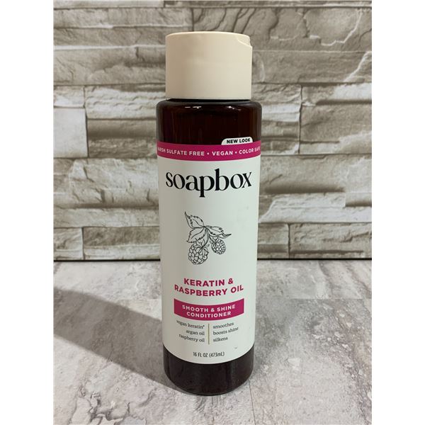 Soapbox Keratin & Raspberry Oil Smooth & Shine Conditioner 16 FL OZ