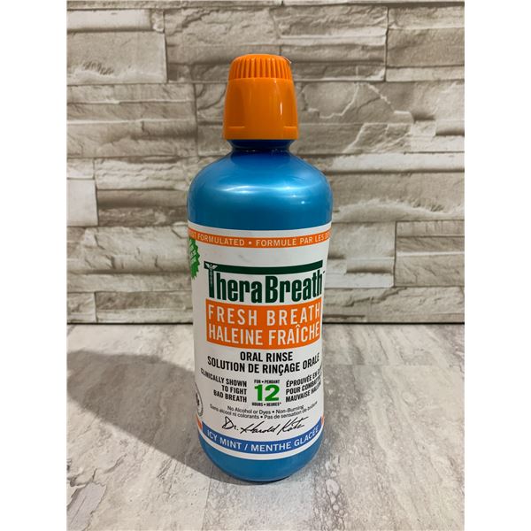 TheraBreath Fresh Breath Oral Rinse Solution - Icy Mint - 1L