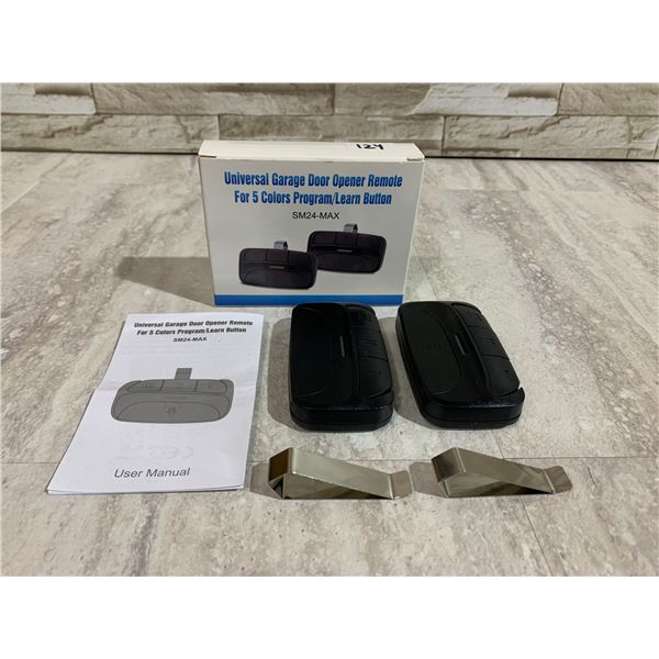 2 Pack of Universal 3 Button Garage Door Opener Remotes