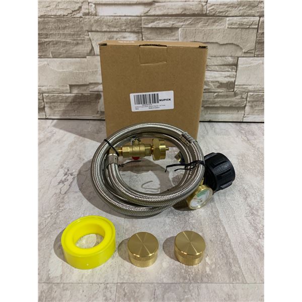 3 Foot Propane Adapter Hose With Guage - 1 - 20LB Adapter