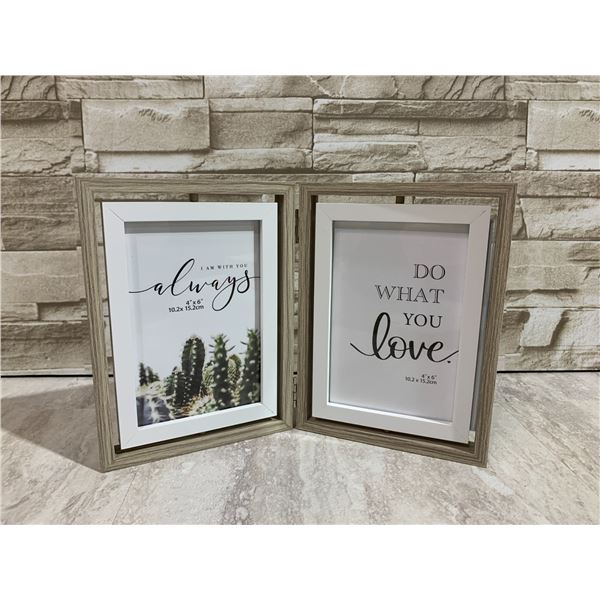 Folding & Spinning Dual Picture Frame