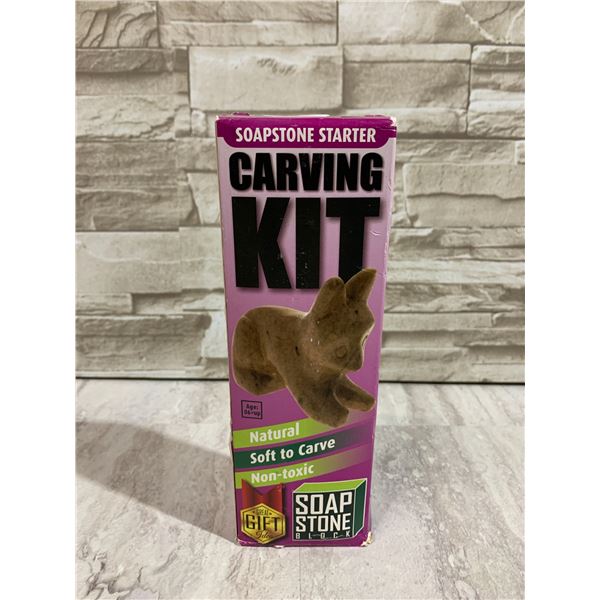 Soapstone Starter Carving Kit - Natural - Soft to Carve - Soap Stone Block