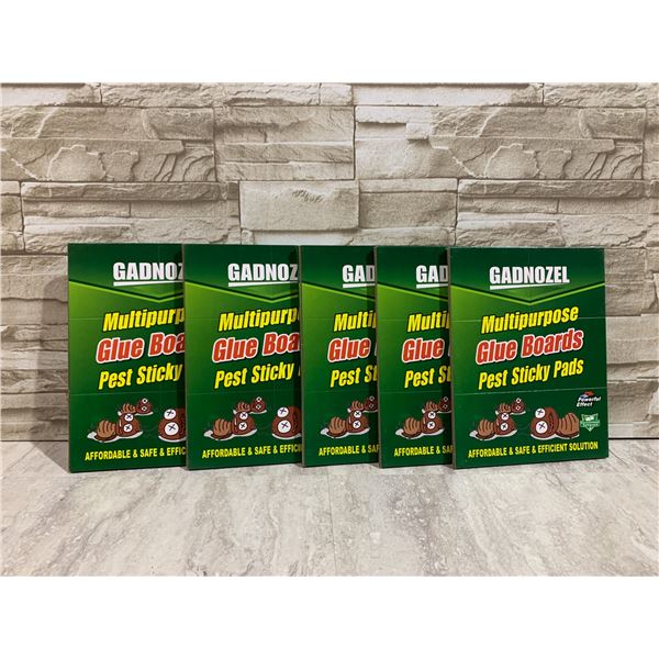 5 Pack of Large Multipurpose Glue Board Pest Sticky Pads