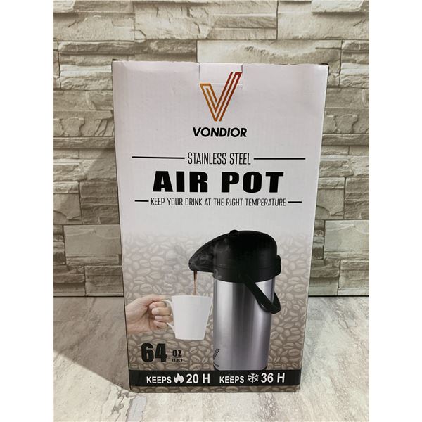 Vondior Stainless Steel Air Pot - Hot 20h - Cold 36h