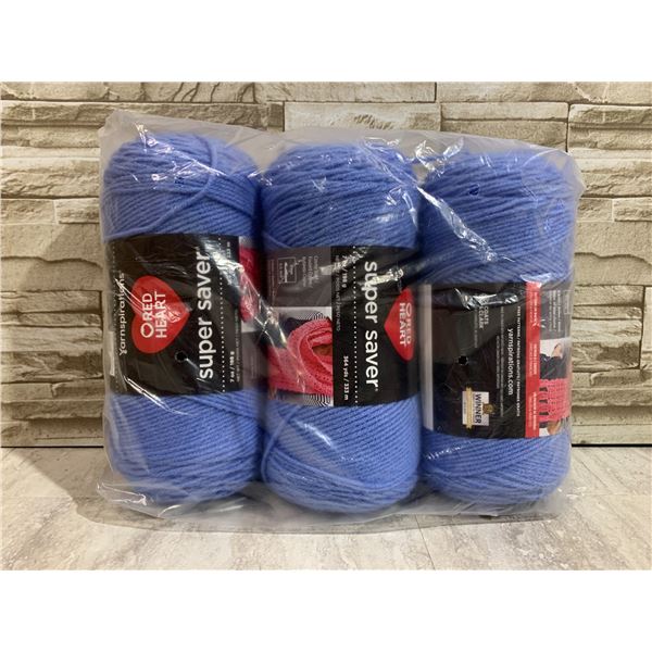 3 Pack of Blue Yarn - 364 Yards x 3