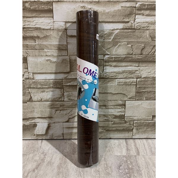 Roll of Brown Wood Color Wall Paper