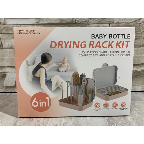 Travel or At Home Baby Bottle Drying Rack Kit
