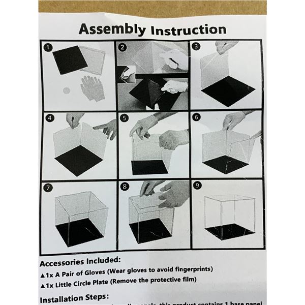 Clear Acrylic Display Case - 6 x 6 x 11.8