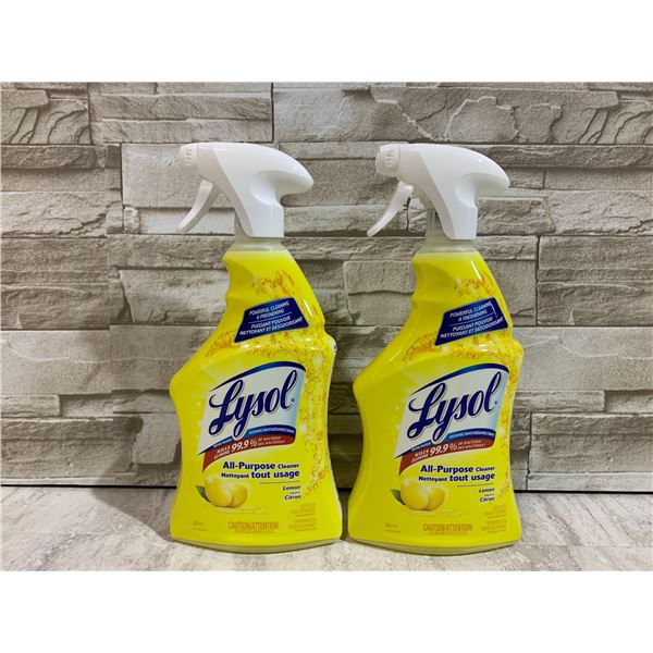 Lot of 2 Lysol All Purpose CleanerLemon 650ml Per Bottle