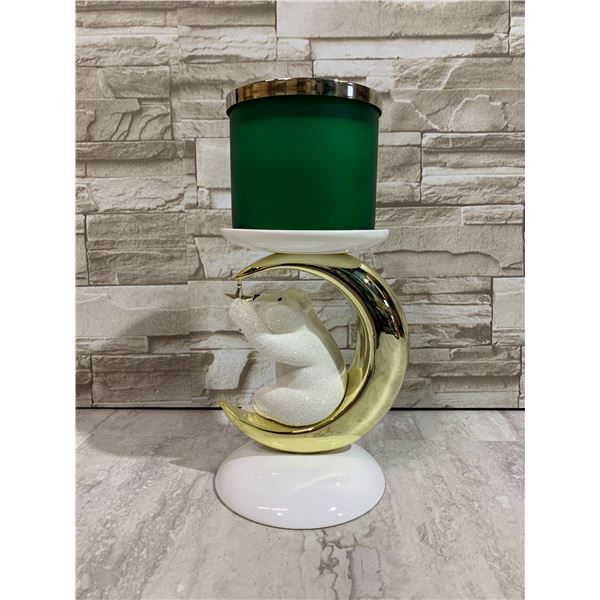 Bath & Body Works Bear & Moon Candle Pedestal With 3 Wick Candle