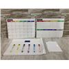 Image 1 : Dry-Eraser Fridge Calendar - With 6 Felts & Eraser