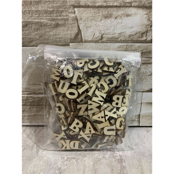 Bag of Wooden Letters for Crafting