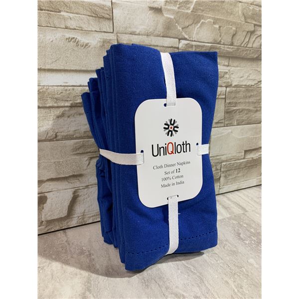 UniQloth Set of 12 Cloth Dinner Napkins