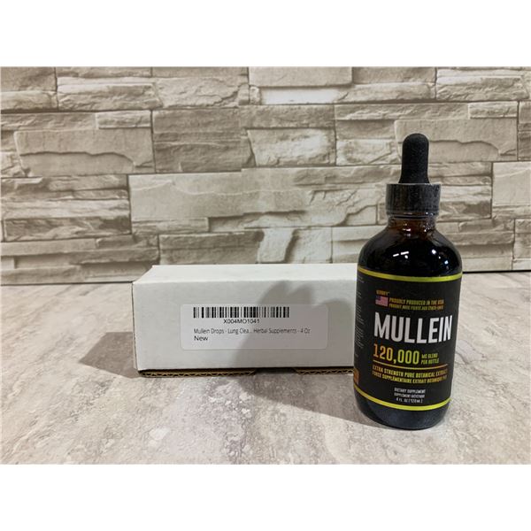 Mullein Drops - Lung Cleanse - Leaf Extract - Detox & Respritory Support - 4oz