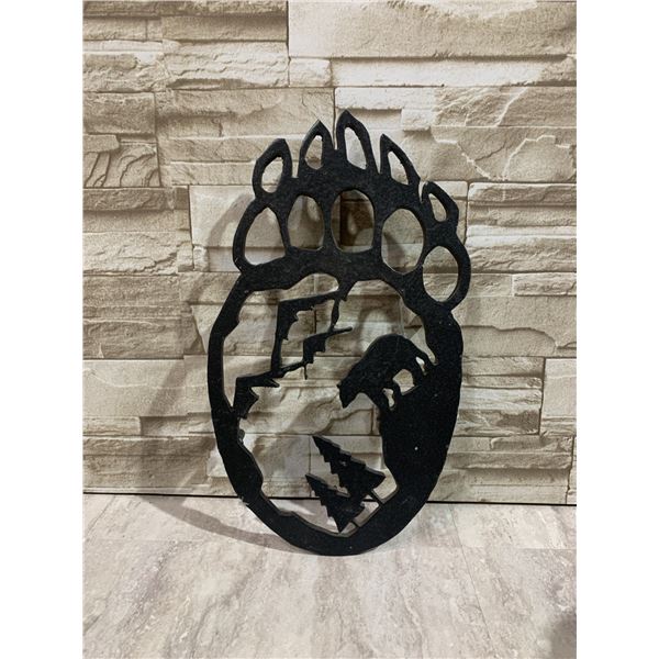 Painted Aluminum Bear Paw Mountain Scene