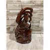 Image 1 : Hand-Carved Chinese Hardwood Sculpture Guanyin Dragon Statue