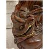Image 2 : Hand-Carved Chinese Hardwood Sculpture Guanyin Dragon Statue