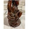 Image 8 : Hand-Carved Chinese Hardwood Sculpture Guanyin Dragon Statue