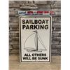 Image 1 : Metal Sailboat Parking Sign
