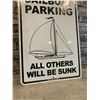 Image 3 : Metal Sailboat Parking Sign